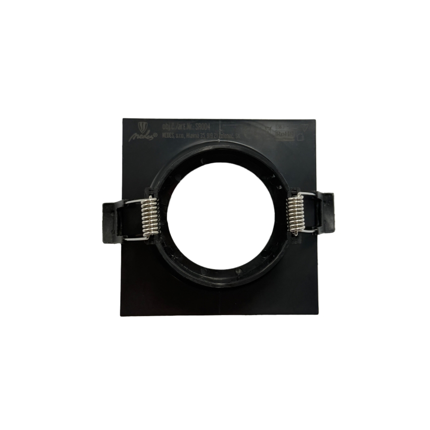 Aro embellecedor para luminaria empotrada GU10 8,6x8,6 cm, negro