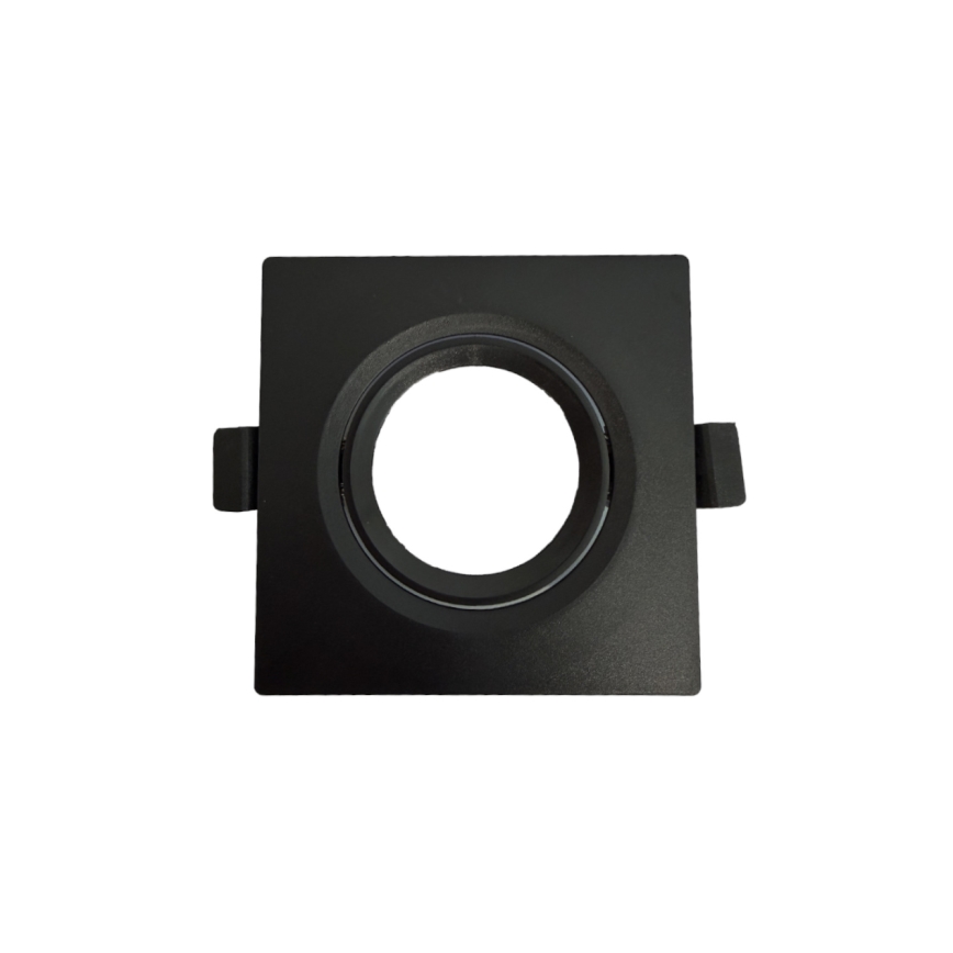 Aro empotrable para luminaria GU10 9x9 cm, negro
