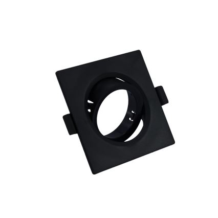 Aro empotrable para luminaria GU10 9x9 cm, negro