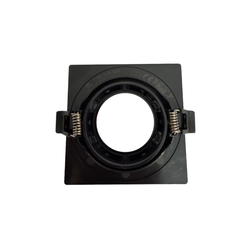 Aro empotrable para luminaria GU10 9x9 cm, negro