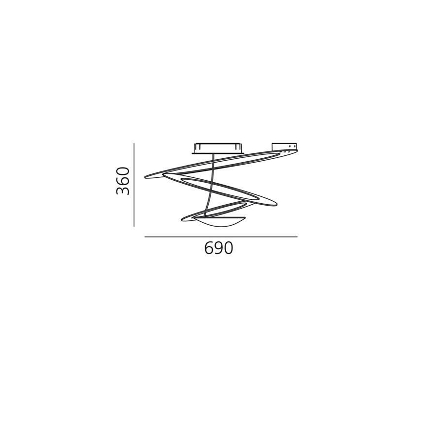 Artemide 1255120A - Plafón LED regulable PIRCE LED/44W/230V 3000K dorado