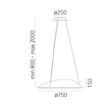 Artemide 1401010APP - Lámpara de araña LED regulable AMELUNA LED/41W/230V 3000K