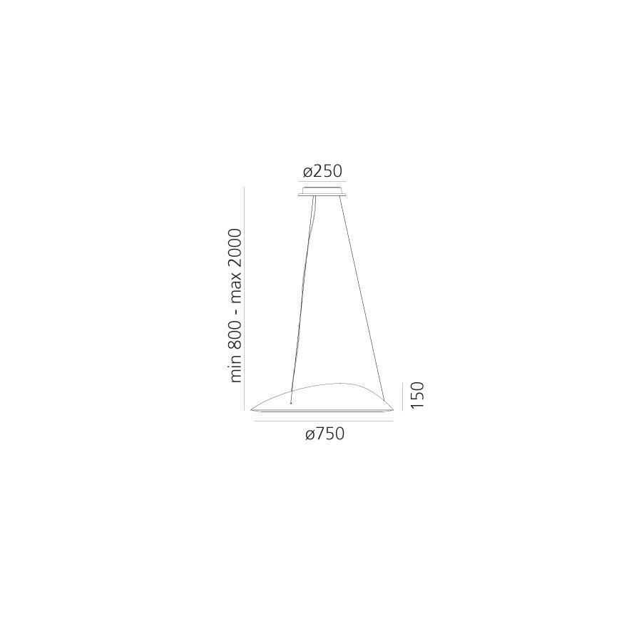 Artemide 1401010APP - Lámpara de araña LED regulable AMELUNA LED/41W/230V 3000K
