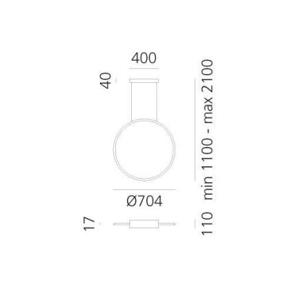 Artemide 1992360APP - LED RGBW Lámpara colgante regulable DISCOVERY LED/42W/230V 2700-6500K bronce