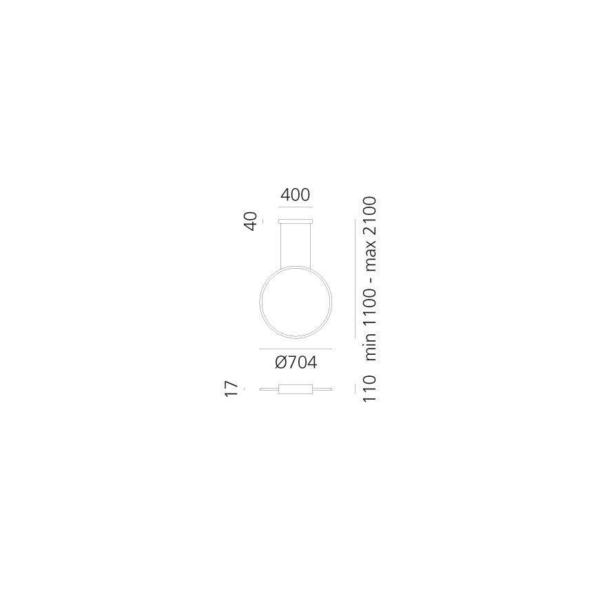 Artemide 1992360APP - LED RGBW Lámpara colgante regulable DISCOVERY LED/42W/230V 2700-6500K bronce