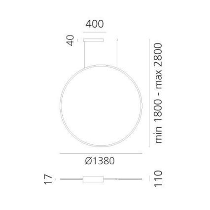 Artemide 1994260APP - Lámpara de araña LED regulable DISCOVERY LED/84W/230V 2700-6500K bronce