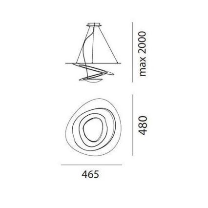 Artemide AR 1249010A - Lámpara colgante LED regulable con cable PIRCE MICRO LED/27W/230V