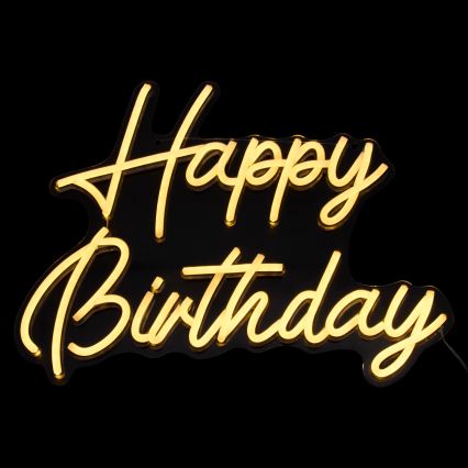 Atmosphera - Decoración de pared LED tipo neón HAPPY BIRTHDAY LED/5V