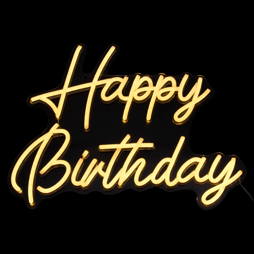 Atmosphera - Decoración de pared LED tipo neón HAPPY BIRTHDAY LED/5V
