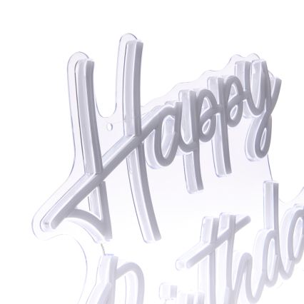 Atmosphera - Decoración de pared LED tipo neón HAPPY BIRTHDAY LED/5V