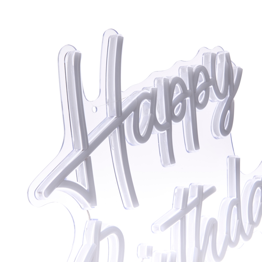 Atmosphera - Decoración de pared LED tipo neón HAPPY BIRTHDAY LED/5V