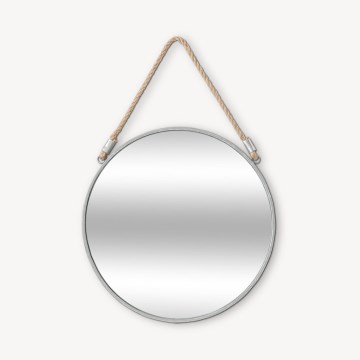 Atmosphera - Espejo de pared EDEN diá. 38 cm plata