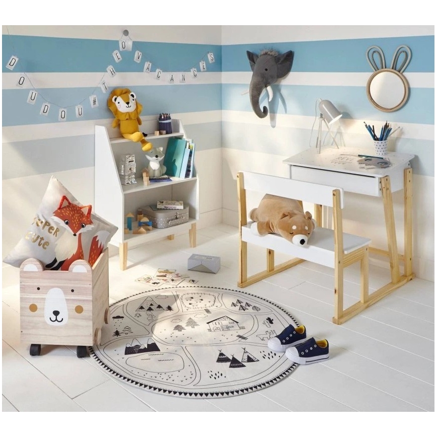 Atmosphera - Espejo de pared infantil RABBIT 37x24 cm bambú