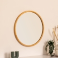 Atmosphera - Espejo de pared KIM diá. 55 cm árbol de caucho