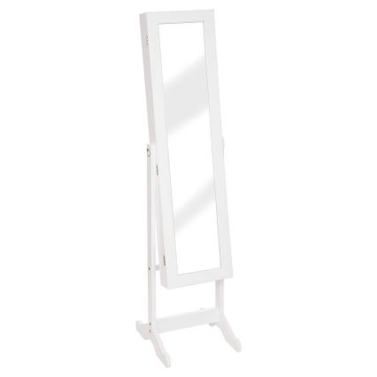 Atmosphera - Espejo de pie con joyero KRISTIN 146,8x37 cm blanco