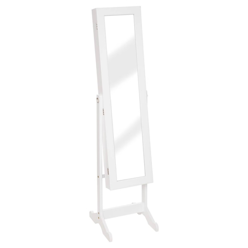 Atmosphera - Espejo de pie con joyero KRISTIN 146,8x37 cm blanco