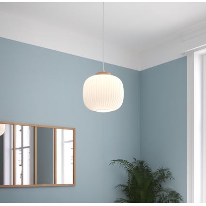 Atmosphera - Lámpara colgante con cable TRAVIS 1xE27/25W/230V, pino