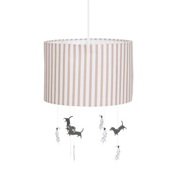 Atmosphera - Lámpara colgante infantil con cable SCOTT 1xE27/40W/230V con motivos de perritos