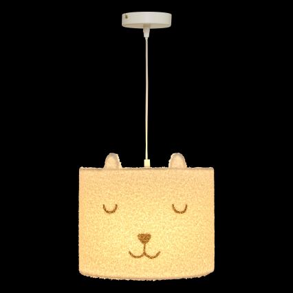 Atmosphera - Lámpara colgante infantil con cable TOXEY 1xE27/25W/230V, diseño osito
