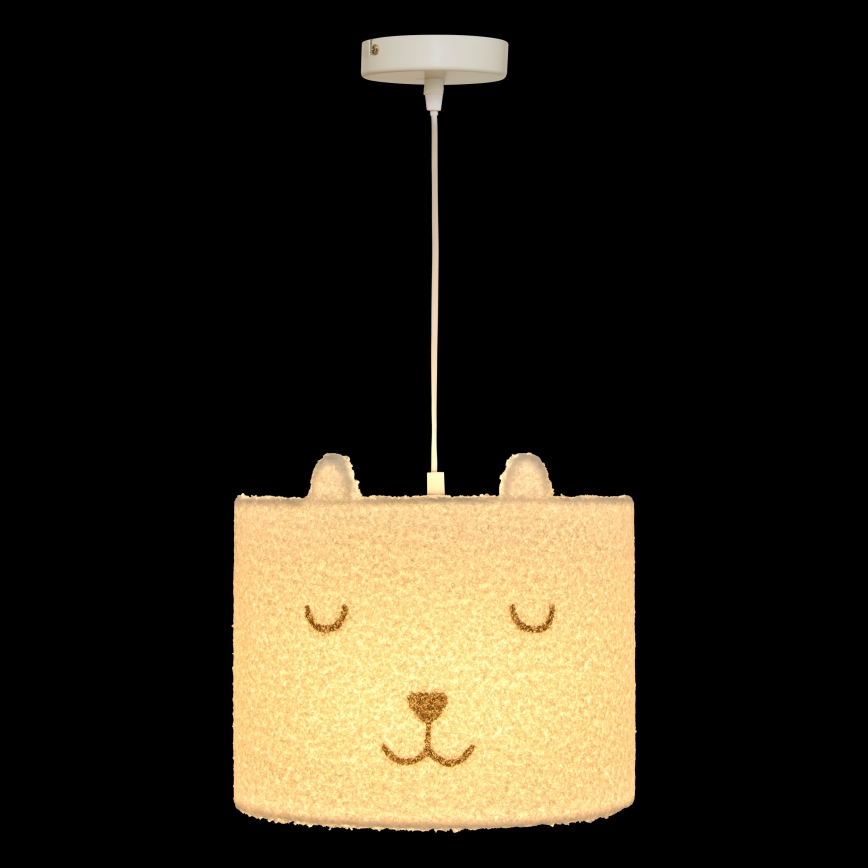 Atmosphera - Lámpara colgante infantil con cable TOXEY 1xE27/25W/230V, diseño osito