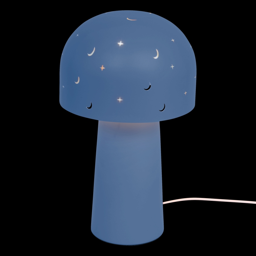 Atmosphera - Lámpara de mesa infantil STARRY MUSHROOM 1xE14/25W/230V azul