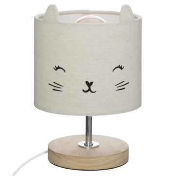 Atmosphera - Lámpara de mesa infantil TOXEY 1xE14/25W/230V gato