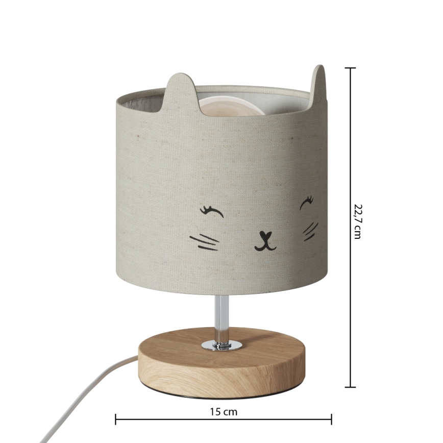 Atmosphera - Lámpara de mesa infantil TOXEY 1xE14/25W/230V gato