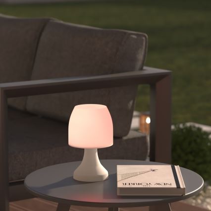 Atmosphera - Lámpara de mesa exterior LED RGB DOKK LED/3xAAA 19,5 cm IP44