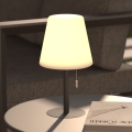 Atmosphera - Lámpara de mesa LED RGBW recargable para exterior ZACK LED/3,7V 1200 mAh IP44 negro