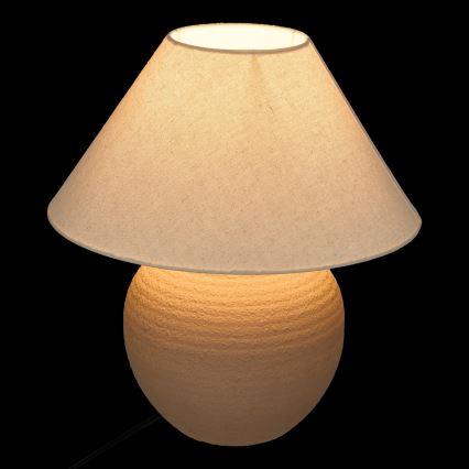 Atmosphera - Lámpara de mesa SEIYA 1xE27/60W/230V marrón/beige