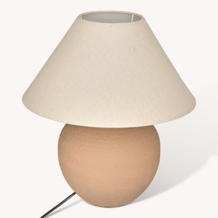 Atmosphera - Lámpara de mesa SEIYA 1xE27/60W/230V marrón/beige