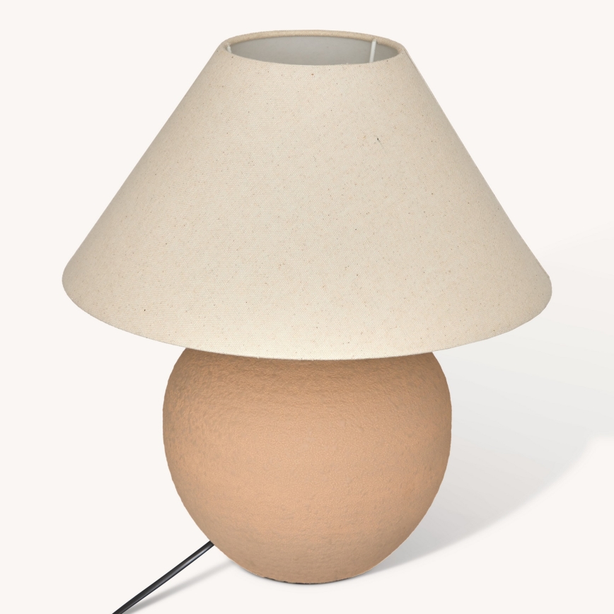 Atmosphera - Lámpara de mesa SEIYA 1xE27/60W/230V marrón/beige
