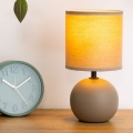 Atmosphera - Lámpara de mesa TIMÉO 1xE14/60W/230V taupe/color crema