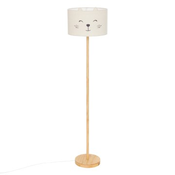 Atmosphera - Lámpara de pie infantil FÉLIX 1xE27/40W/230V con motivo de gato