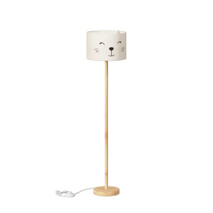 Atmosphera - Lámpara de pie infantil FÉLIX 1xE27/40W/230V con motivo de gato