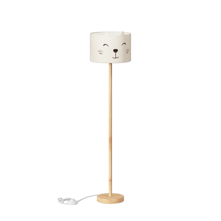 Atmosphera - Lámpara de pie infantil FÉLIX 1xE27/40W/230V con motivo de gato