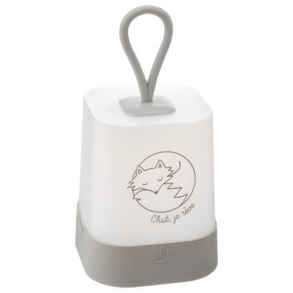 Atmosphera - Lámpara nocturna infantil táctil recargable RABBIT LED/3,7V 1200 mAh gris