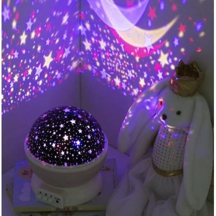 Atmosphera - Proyector infantil LED 3xAA rosa