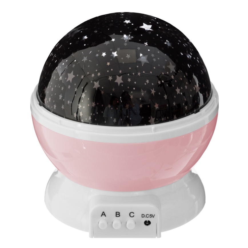 Atmosphera - Proyector infantil LED 3xAA rosa
