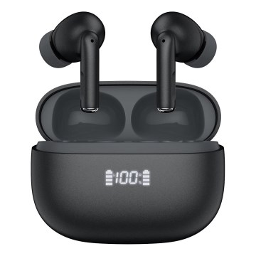 Auriculares inalámbricos con ANC+ENC 300 mAh + 2x 40 mAh negro