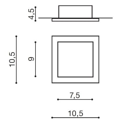 Azzardo AZ2801 - Lámpara empotrada MINORKA 1xGU10/50W/230V