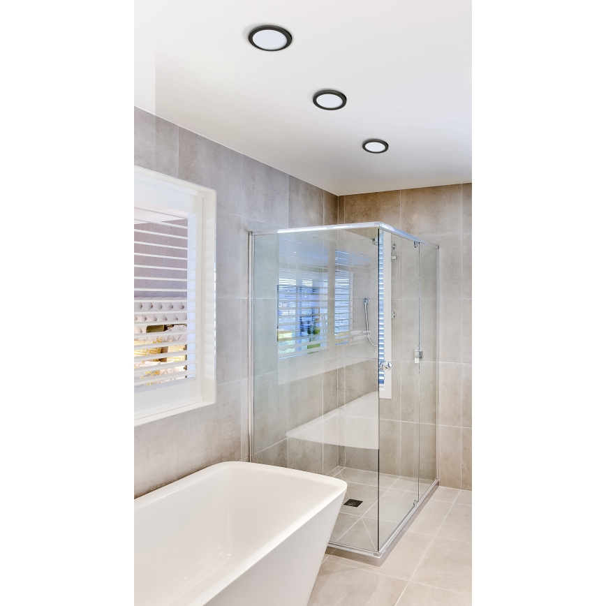 Azzardo AZ2843 - Downlight LED empotrable para baño SLIM LED/12W/230V IP44 CRI 90