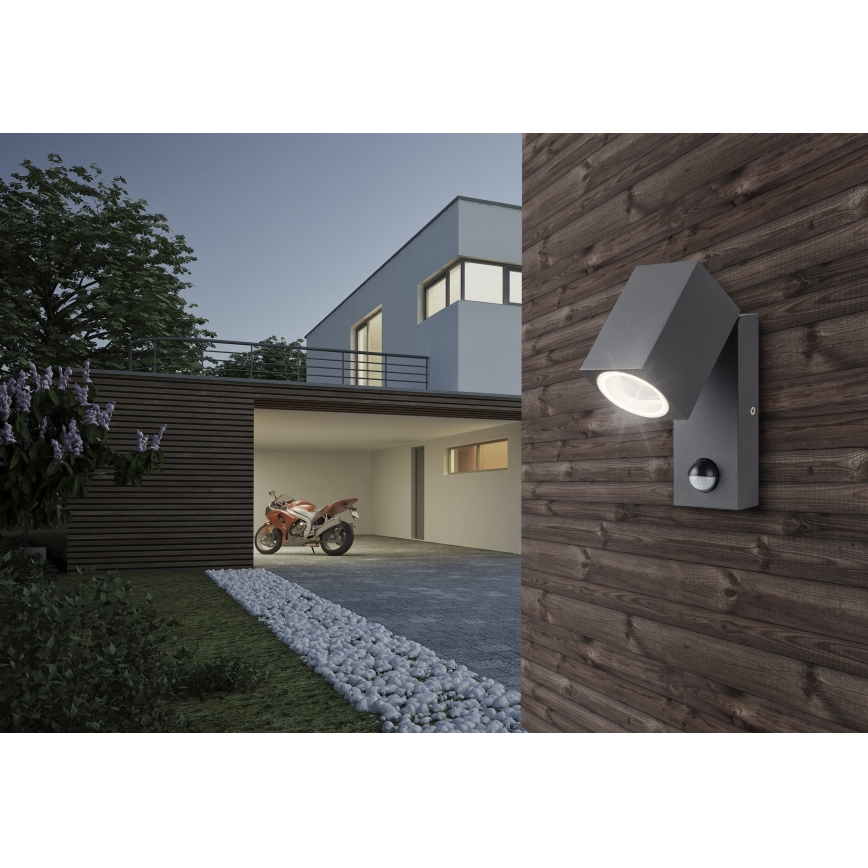 Azzardo AZ4695 - Aplique de exterior con sensor GORAN 1xGU10/35W/230V IP44
