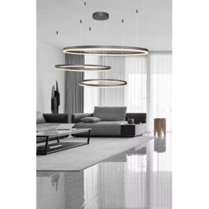 Azzardo AZ4707 - Lámpara colgante de cable HALO LED/130W/230V negra
