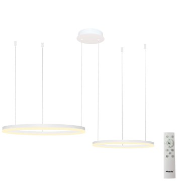 Azzardo AZ4977 - Lámpara de araña LED regulable HALO LED/90W/230V blanco + control remoto