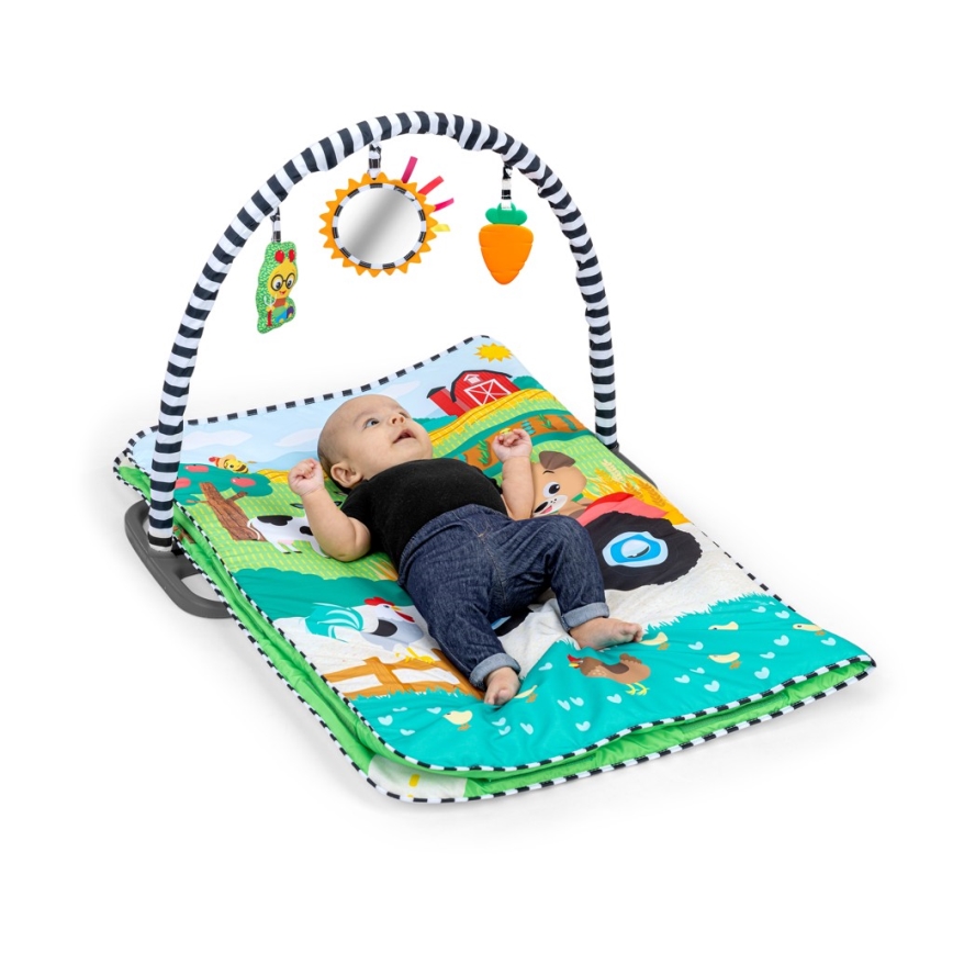 Baby Einstein - Alfombra de actividades para bebé BUSY BARNYARD 4xAA