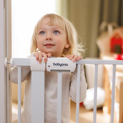 BabyOno - Barrera de seguridad 75-96 cm blanca