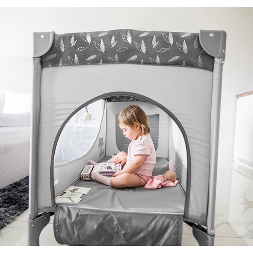 BabyOno - Cuna de viaje BASIC gris
