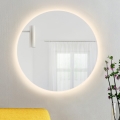 Baltica Design - Espejo de pared para baño con iluminación integrada BRIGHT LED/15W/230V 3000K diámetro 80 cm IP65