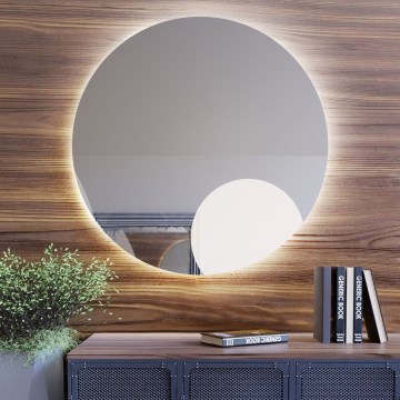 Baltica Design - Espejo de pared para baño retroiluminado BRIGHT LED/15W/230V 4500K Ø 100 cm IP65